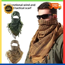 Multifunctional Shemagh Head Scarf - 100% Cotton Keffiyeh Arab Desert Army Wrap