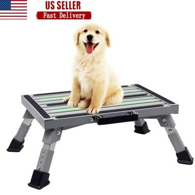 Iron Adjustable Height Folding Safety RV Steps Platform Step with Tapes RV Step