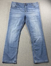 Wonder Nation Jeans Boys 16 Husky Blue Straight Stretch Denim Adjustable Waist