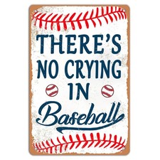 Baseball Tin Sign Vintage Baseball Wall Decor Baseball Sports Metal Signs There
