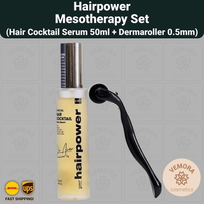 Hairpower Mesotherapy Set Hair Cocktail Serum 50ml Dermaroller