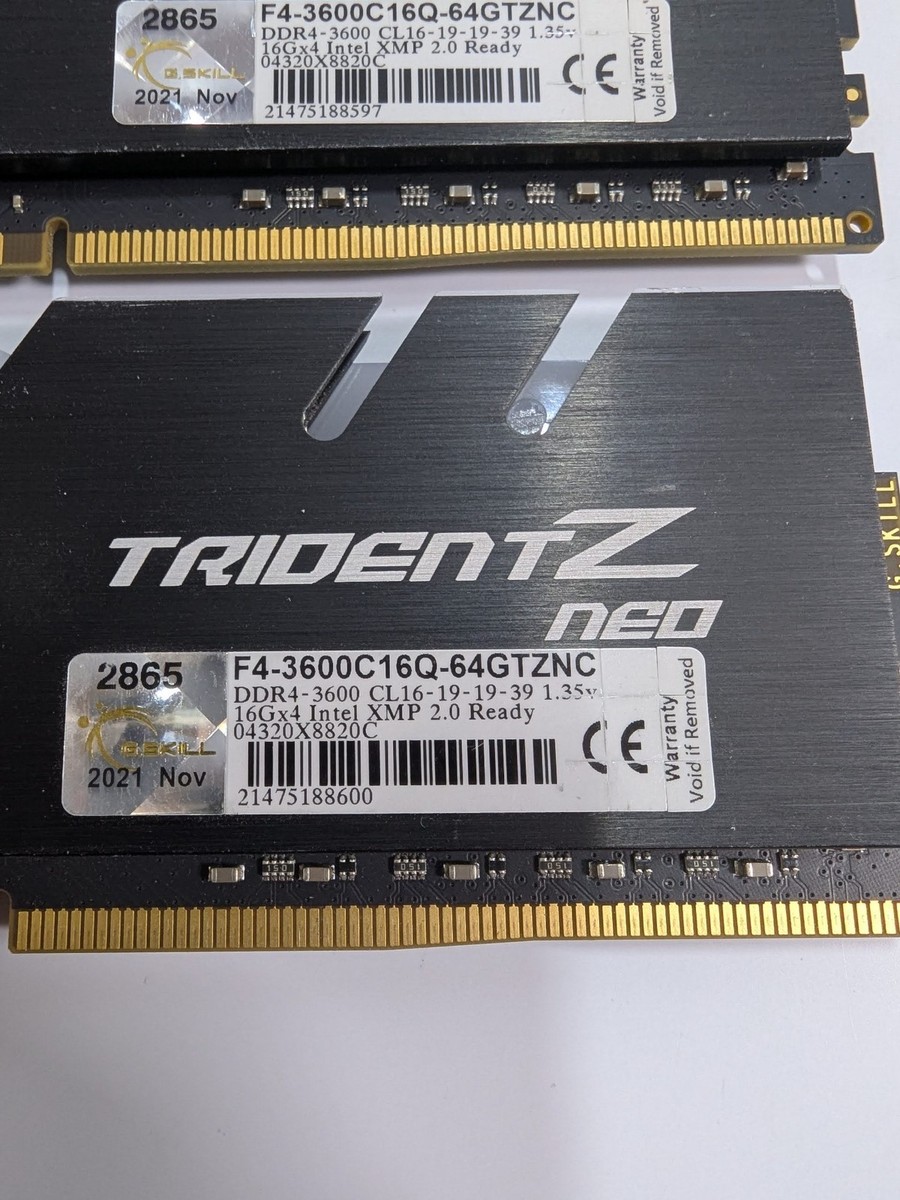 G.Skill Trident Z Neo 64GB (4x16GB) DDR4 RAM 3600MHz (F4-3600C16D