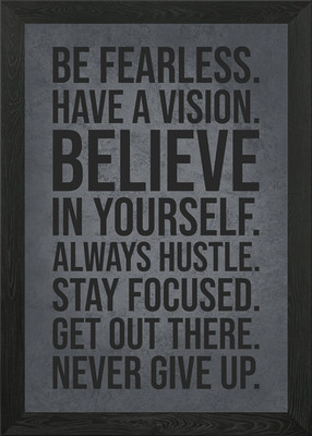 Be Fearless Have A Vision Gerahmtes Wandbild Poster Leinwanddruck Bild