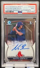 2023 Bowman Draft CDA-NZ Nazzan Zanetello Chrome Auto 1st Prospect Red Sox PSA 9