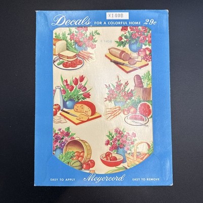 1950s Meyercord Decals X 140-B  Small Food Bread Flowers