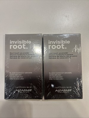 Alfaparf Invisible Root Color Powder 0.18 oz BLACK DARKEST BROWN PACK OF 2