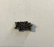 Religious Pin JESUS FIRST Christian Lapel Brooch Pinback
