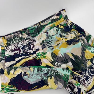 The North Face Womens Class V Wind Shorts Mountain Print Multi Color NF0A8712 L