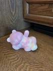 Fenton Uranium Burmese Glowy Reclining Bear