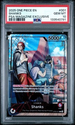 Shanks (2025 PSA Magazine Promo) OP09-001 One Piece Promotion