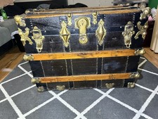 VINTAGE ORNATE TRUNK FROM THE LATE 1800&rsquo;s, ITS 30&rdquo;W X 22.75&rdquo;T X 19.25&rdquo;D