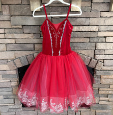 Weissman Candle on the Water Red Velvet Ballet Dance Costume Tutu Medium Adult
