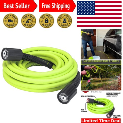 #ad Professional Grade Flexzilla Pressure Washer Hose 1 4” x 25’ Non Kink Design $52.99
