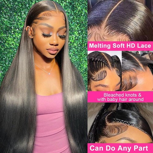 30 Inch 13x6 Lace Front Wigs Human Hair Straight HD Lace Front Wigs Human Hai... - Picture 3 of 6