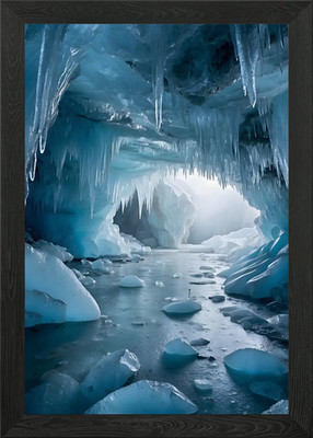 Eishöhle Eingang Gerahmtes Wandbild Poster Leinwanddruck Bild