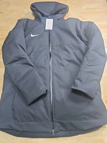 Nike 550 Duck Down Parka Winter Coat BLACK Men's Large DJ6526-010 video thumbnail