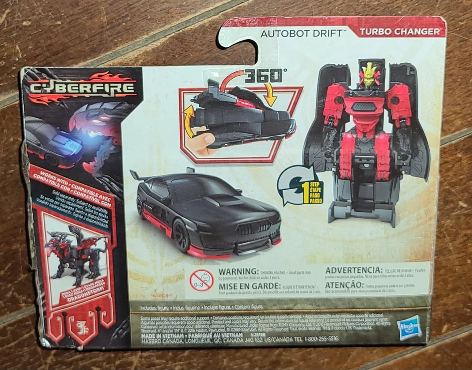 Transformers The Last Knight: Cyberfire (2016) AUTOBOT DRIFT Turbo Changer Foto 2 de 3