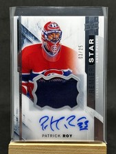 Patrick Roy 2015-16 Premier Star Patch Auto /25 On Card 2 Color Patch
