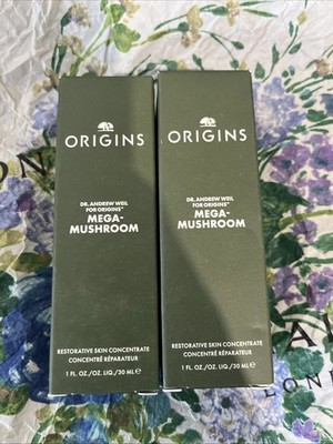 2X Origins Mega-Mushroom Restorative Skin Concentrate 1oz/30ml Each NIB