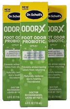3 Pack Dr. Scholl  s Odor-X Athlete  s Foot Medicated Spray 4.0 Oz NEW