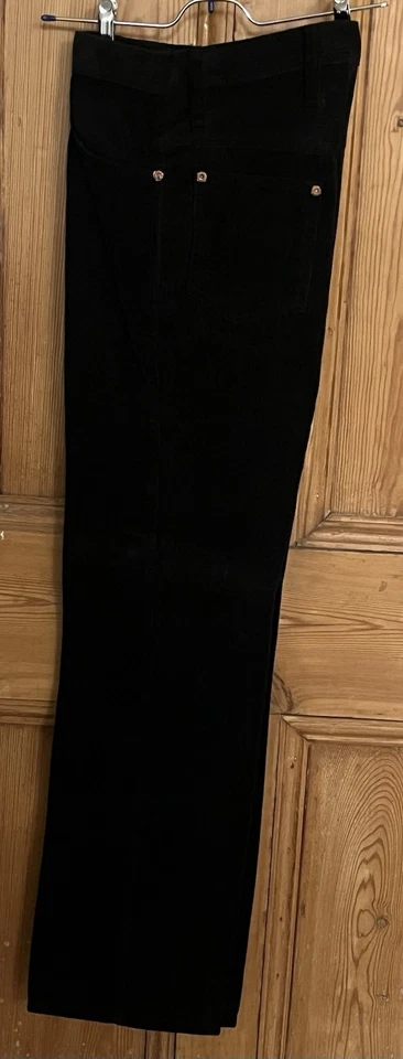 Vintage 1979s Flared Black Canvas Jeans - Size W30 L32 - Faulty Waistband Button - Image 2 of 4