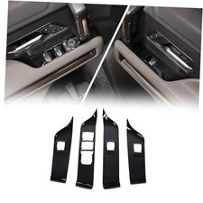 Interior Car Door Window Lift Switch Panel Cover Trim Compatible Piano Black