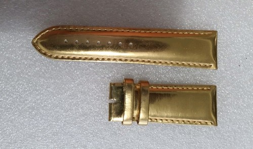 D&G Bianco Gloria DW0091,DW0696,DW0009. Genuine Watch Strap Gold Leather 24mm - Picture 3 of 3