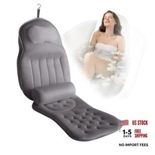 Gray 5D Mesh Spa Pillow for Bathtub - Full Body - Soft 5D Bathtub Cushion