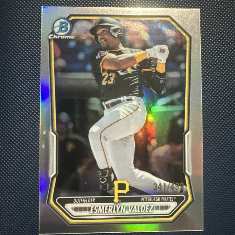 2026 Bowman Chrome Esmerlyn Valdez Pittsburgh Pirates Refractor /499 BCP-76