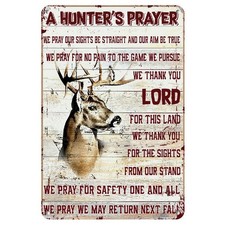 Rustic Deer Hunting Get Buck Naked Tin Metal Signs Home D cor 8x12, Perfect for
