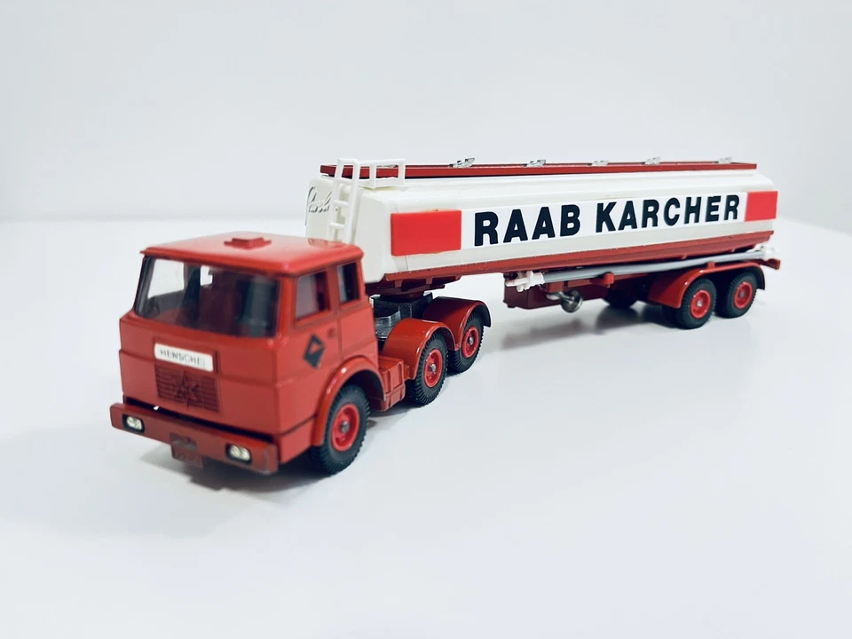Siku V Serie 288 Henschel F201S-2A Tanksattelzug RAAB KARCHER Werbemodell 70er