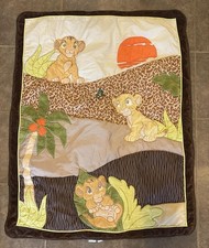 Disney Lion King Simbas Wild Adventure Quilted Crib Blanket Baby Comforter 35x45