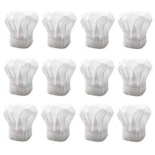 Disposable Chef's Hat White Paper Cooking Kitchen Hats 11.5 Inch Tall, Pack of