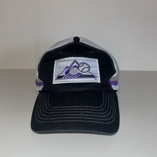 Colorado Rockies Hat Cap Vintage Mens Black Purple MLB Baseball Trucker KOA
