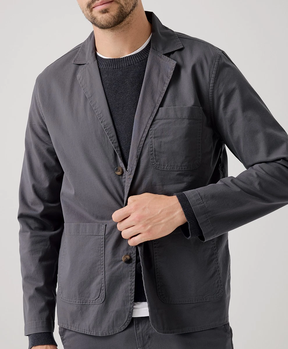 Pact Men's Boulevard Brushed Twill Blazer Large Storm Outerwear Top - product detail image 3