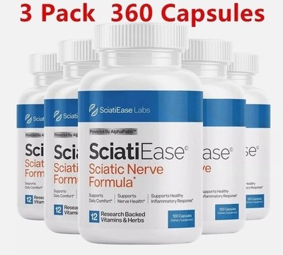 HOT 3 Pack SciatiEase Labs Sciati Ease Sciatic Nerve Formula 120 Cap NEW