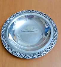 Vintage William Rogers & Son "Spring Flower" Silver 7" Candy Nut Dish Bowl #2048