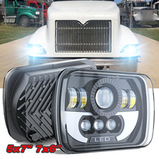 7x6 5x7" LED headlight DRL Hi/Lo Beam Fit International harvester 9400i 9200