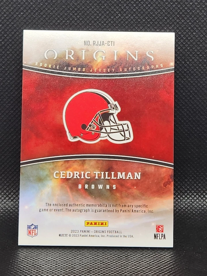 2023 Panini Origins - Rookie Jumbo Jersey Autographs Cedric Tillman AU, MEM, RC - Image 2 of 2