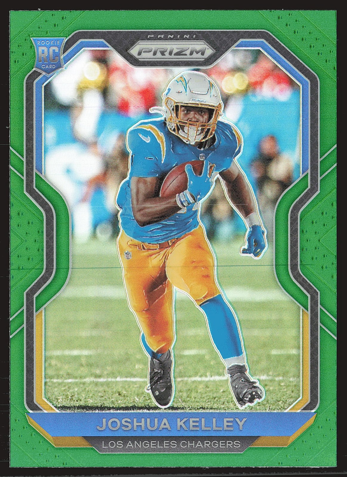 2020 Panini Prizm #326 Joshua Kelley Prizm Green RC