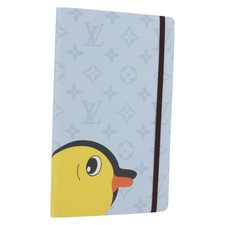 LOUIS VUITTON Notebook MM Jane Note Cover Light Blue GI1119 LV Auth 190665M