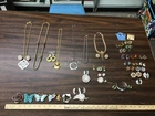 vintage /modern lot of costume jewelry bracelets pins earrings necklaces etc