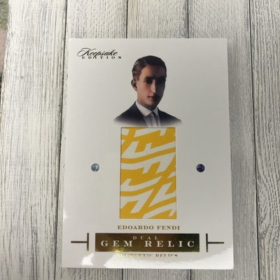 2023 Keepsake Edition Dual Gem Relic Edoardo Fendi #DGR-EF Oversized NM 5''x7''