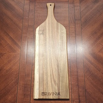 Toscana Ravinia Artisan Acacia Wood Charcuterie Cutting Board Paddle 24'' x 8''