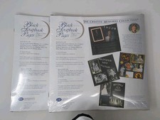 2 Pks Creative Memories 12x12 Black Scrapbook Refill 60 Pages 30 Sheets RCM-12BL