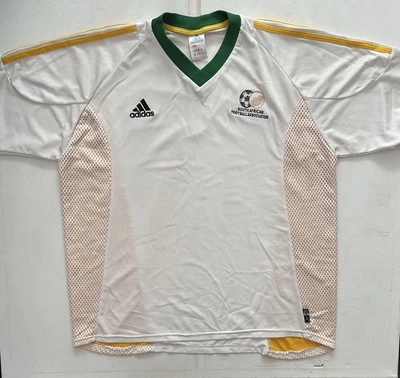2002/04 South Africa Vintage White Adidas Home Football Shirt (L) - Image 1 of 4