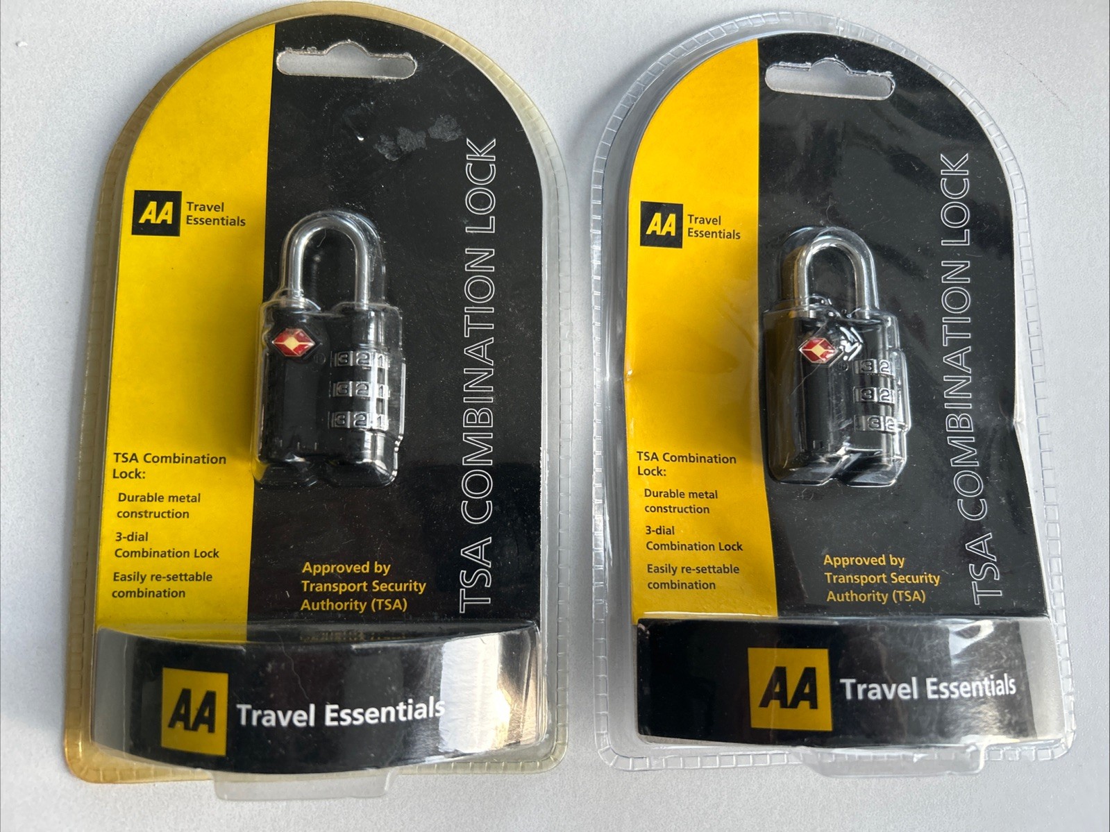 2 x Candado combinado de 3 dígitos para maleta de equipaje aprobado por la TSA