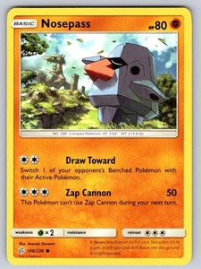 Nosepass 106/236 Cosmic Eclipse Common Pokemon TCG