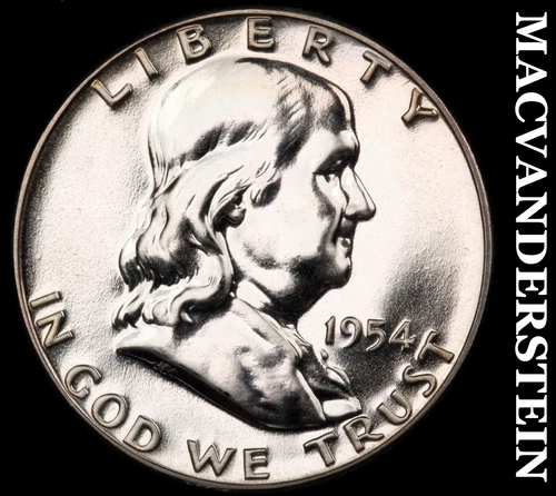 1954 Franklin Half Dollar- Silver- Choice Gem Proof Luster No Reserve #J1505