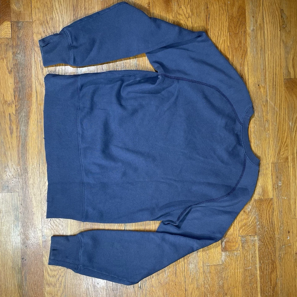 复古 Polo Ralph Lauren 橄榄球 MMIV 蓝色圆领运动衫 尺寸 S 萨拉托加湖 — 第 2/4 张图片